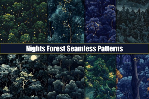 25 Nights Forest Seamless Patterns