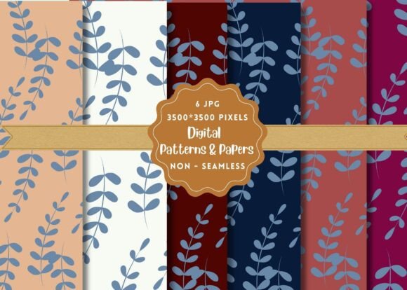 Blue Flower Digital Paper Patterns: A Creative Tool for Designers and DIY Enthusiasts