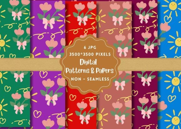 Dainty Sun Digital Paper Patterns: High-Quality Design for Every Project
