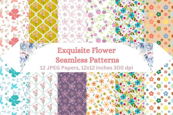 Exquisite Flower Seamless Patterns