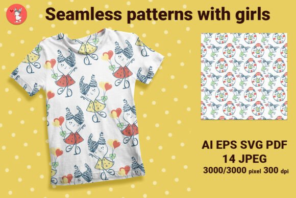 Seamless Patterns with Girls: A Creative Boost for Designers