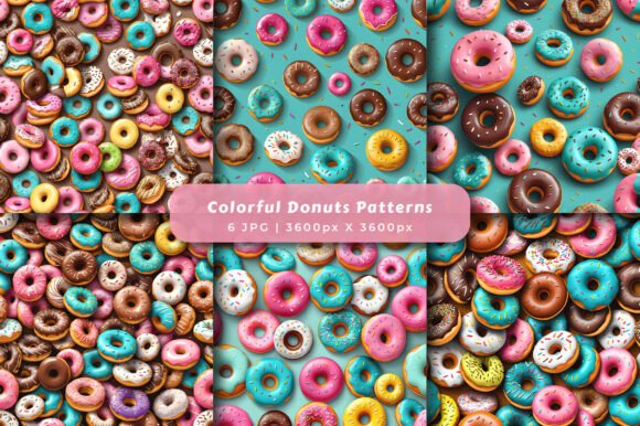 Sweeten Your Creative Projects with Vibrant Colorful Donuts Patterns